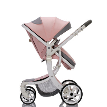 Poussette de bébé bon marché de cadre d&#39;alliage d&#39;aluminium 3 en 1 poussette de paysage élevée de luxe se pliante